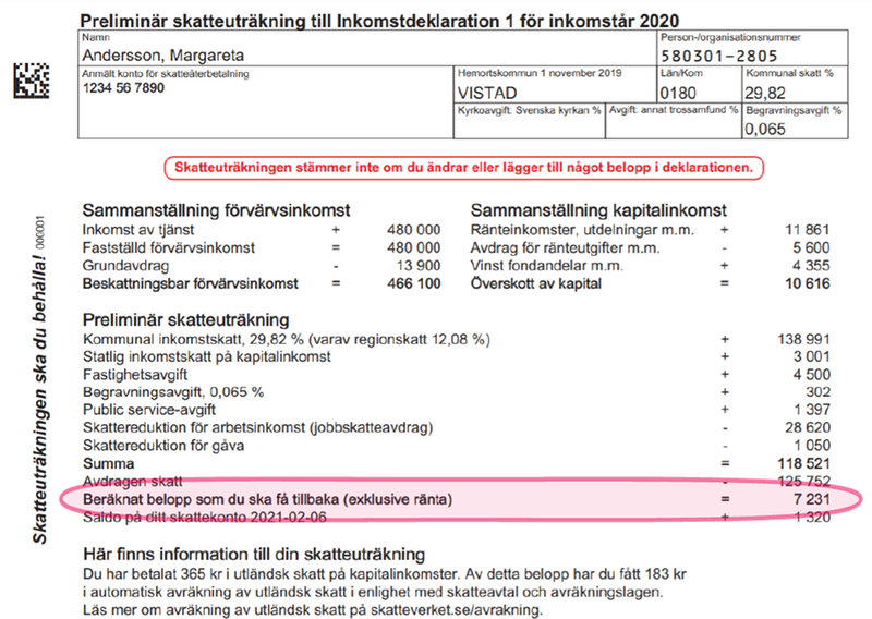 Deklarera 2021 Skatteverket
